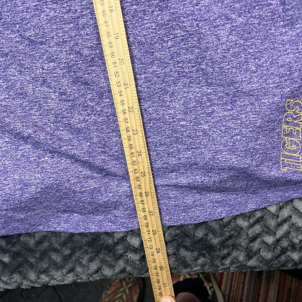 Nike Dri Fit LSU Purple Gold 1/4 Zip Womens XL Pullover Performance Shirt